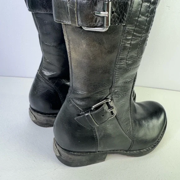 Juicy Couture Leather Moto Combat Riding Boot size 6.5 - Picture 6 of 11
